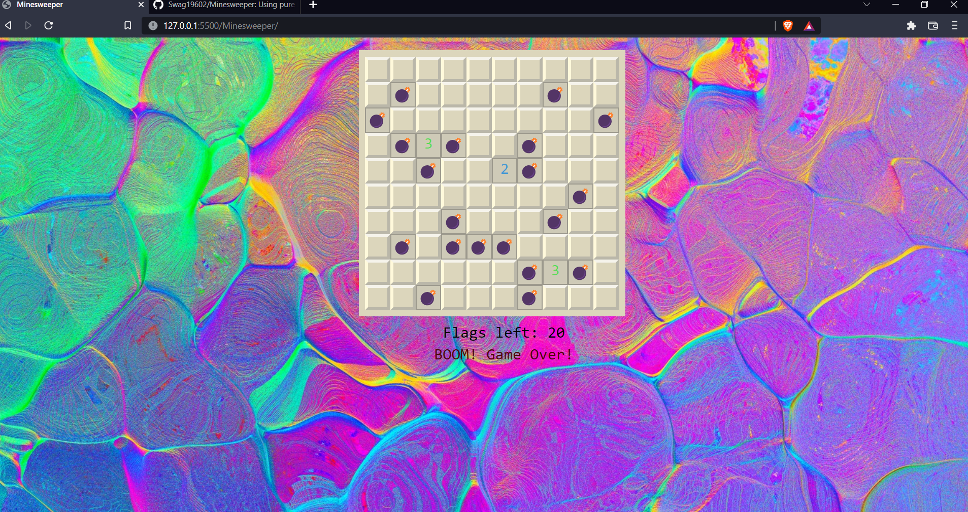 GitHub - Swag19602/Minesweeper: Using pure HTML , CSS & JavaScript made ...