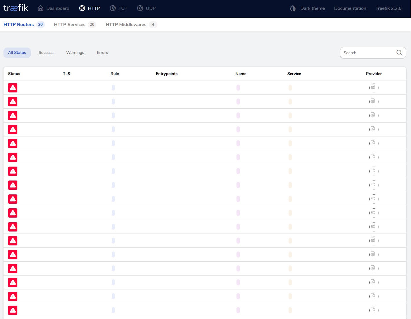 HTTP Routers page of Dashboard refreshing with missing data · Issue
