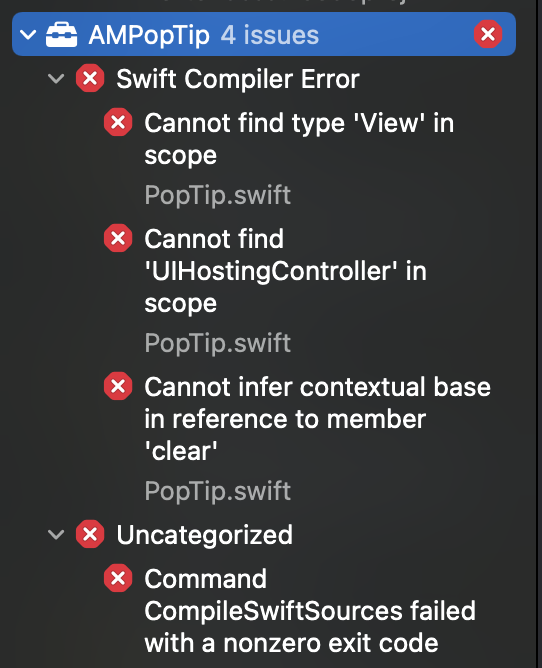 Unable to pod install 4.6.1 · Issue #231 · andreamazz/AMPopTip · GitHub