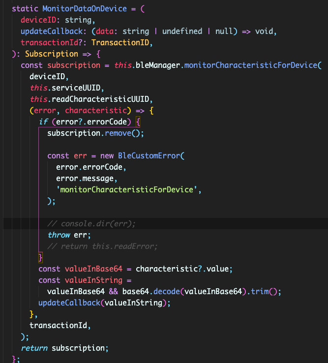 throw error in monitorChracteristicForDevice() · Issue #878 · dotintent ...