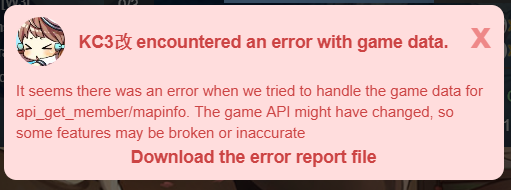 Error with game data when attempting sortie. · Issue #2724 · KC3Kai ...