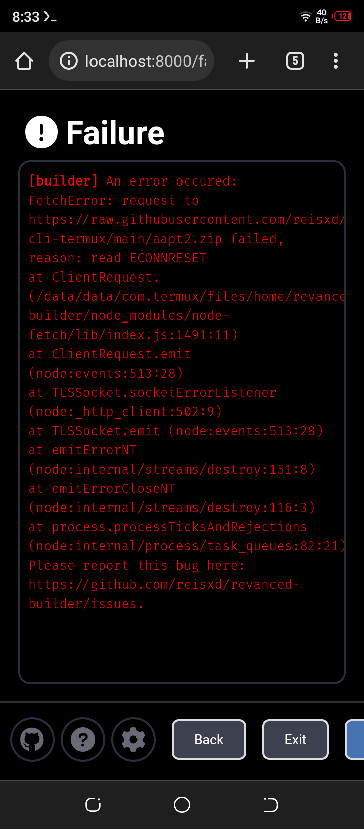 An error occuredFetchError request to https//raw.githubusercontent