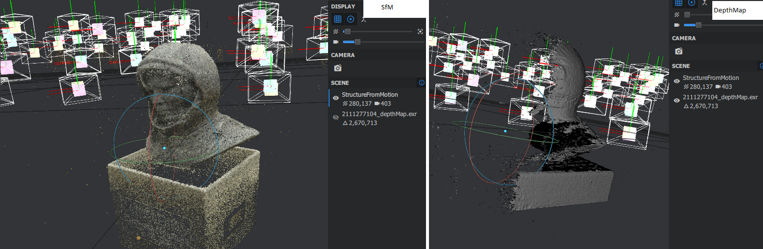 SfM v Depth Map