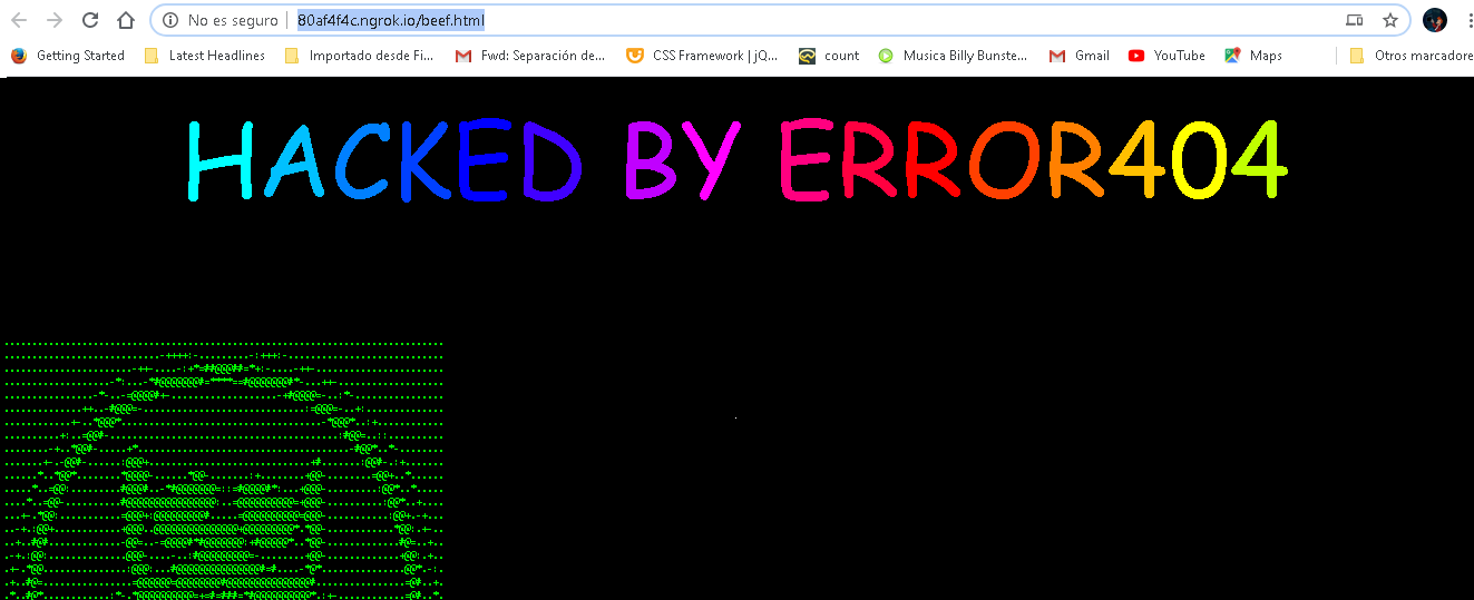 hook.js works fine on kali linux browser over wan (GET 200) , But in my