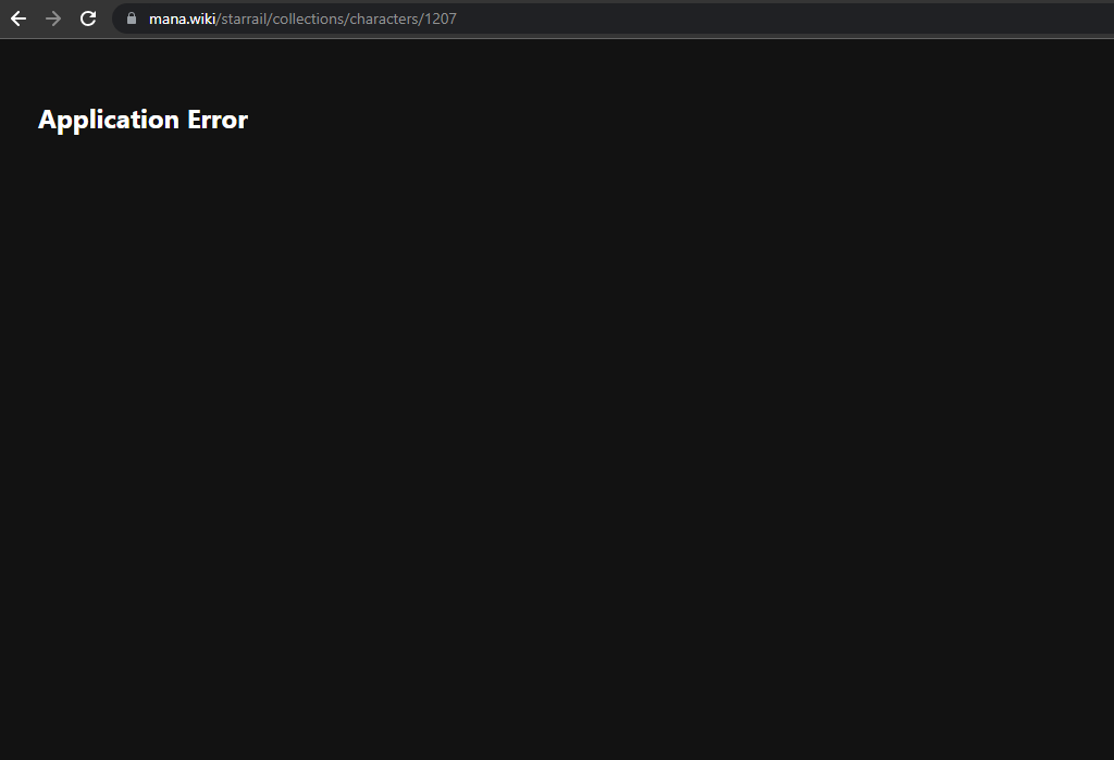 500 Application Error · Issue #174 · manasites/starrail · GitHub