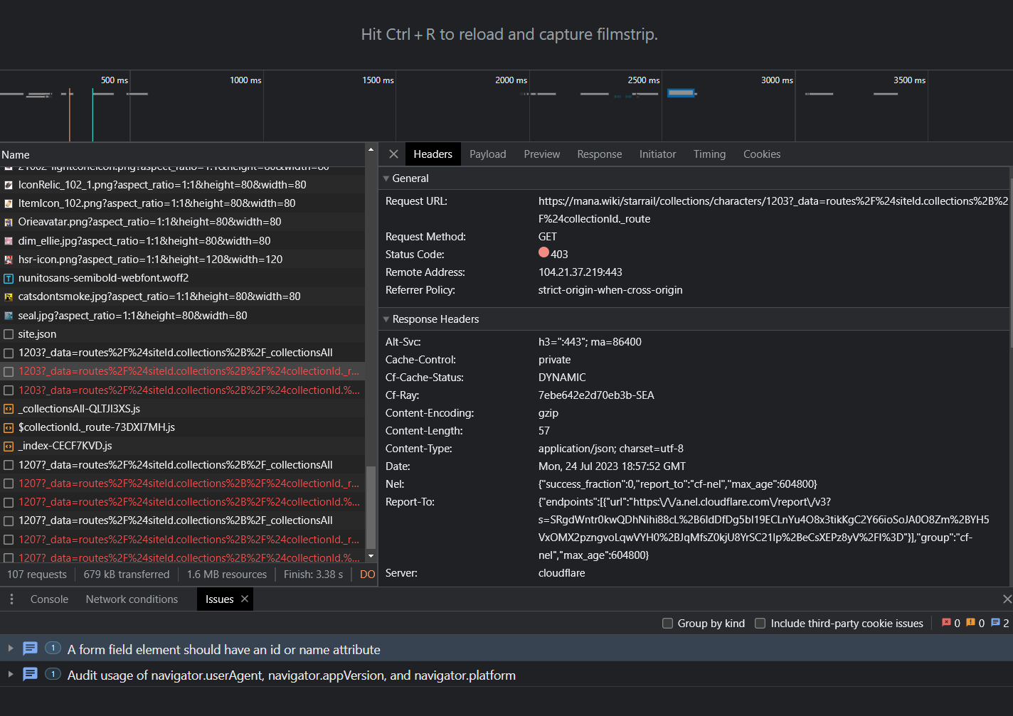500 Application Error · Issue #174 · manasites/starrail · GitHub