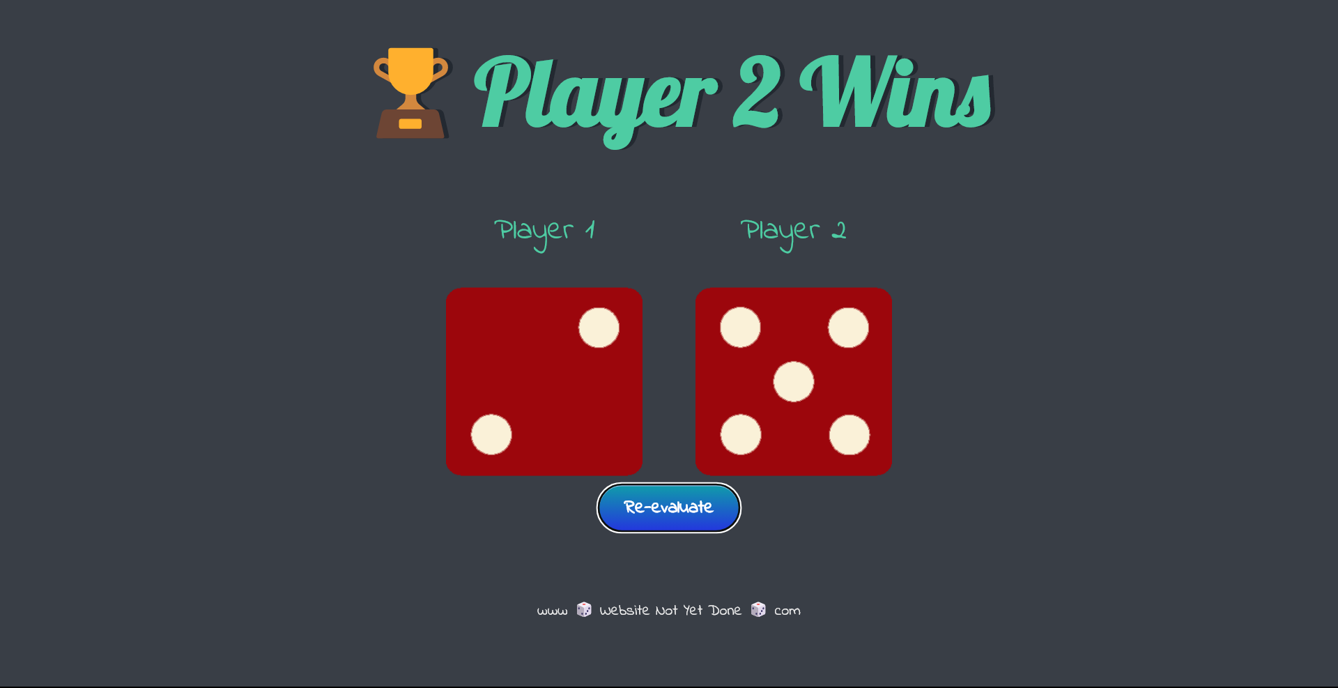 GitHub exager/DiceeGame A Simple 2Player Javascript game where