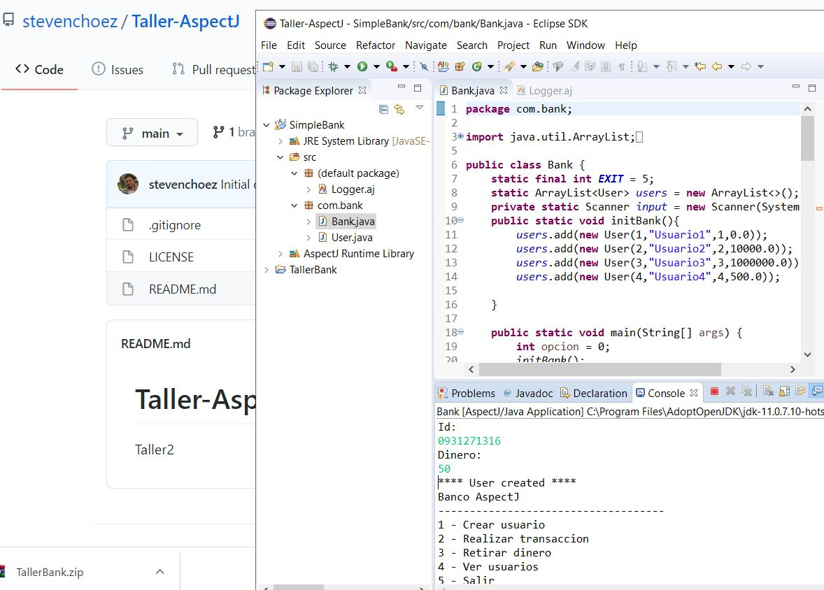GitHub - stevenchoez/Taller-AspectJ: Taller2 · GitHub