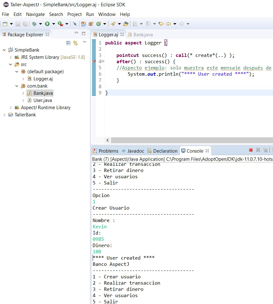 GitHub - stevenchoez/Taller-AspectJ: Taller2