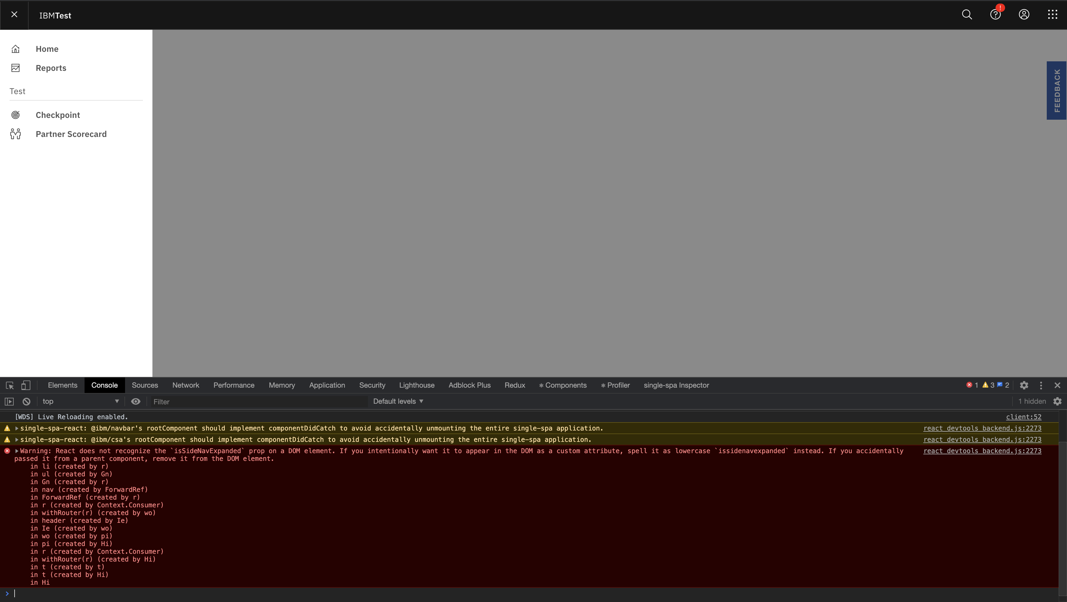 SideNavItems - Getting console error after adding more children ...