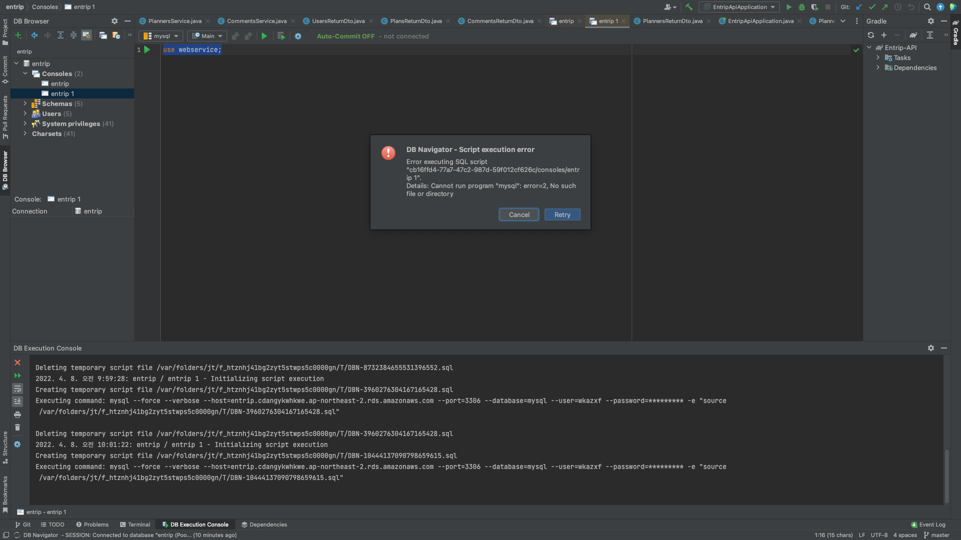 [오류] p.287 DB Navigator - Scrip execution error · Issue #789 · jojoldu ...