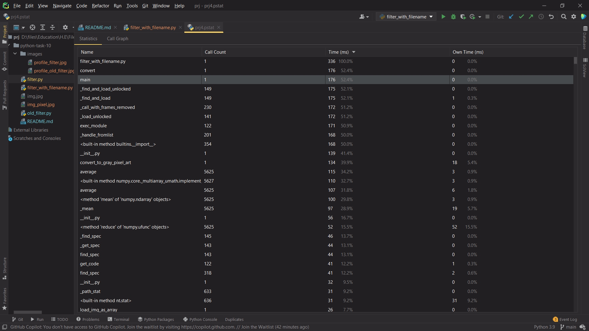 GitHub macsique/profiler_pycharm
