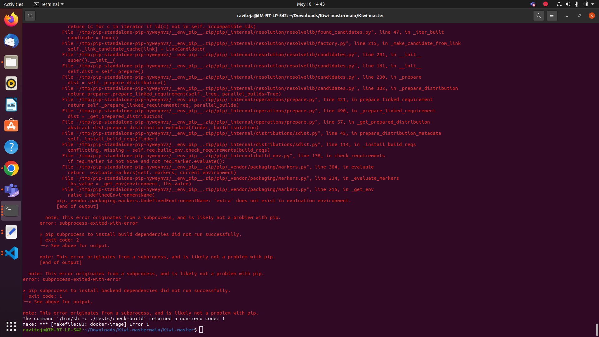 Not able to Build the Docker image · Issue #2792 · kiwitcms/Kiwi · GitHub