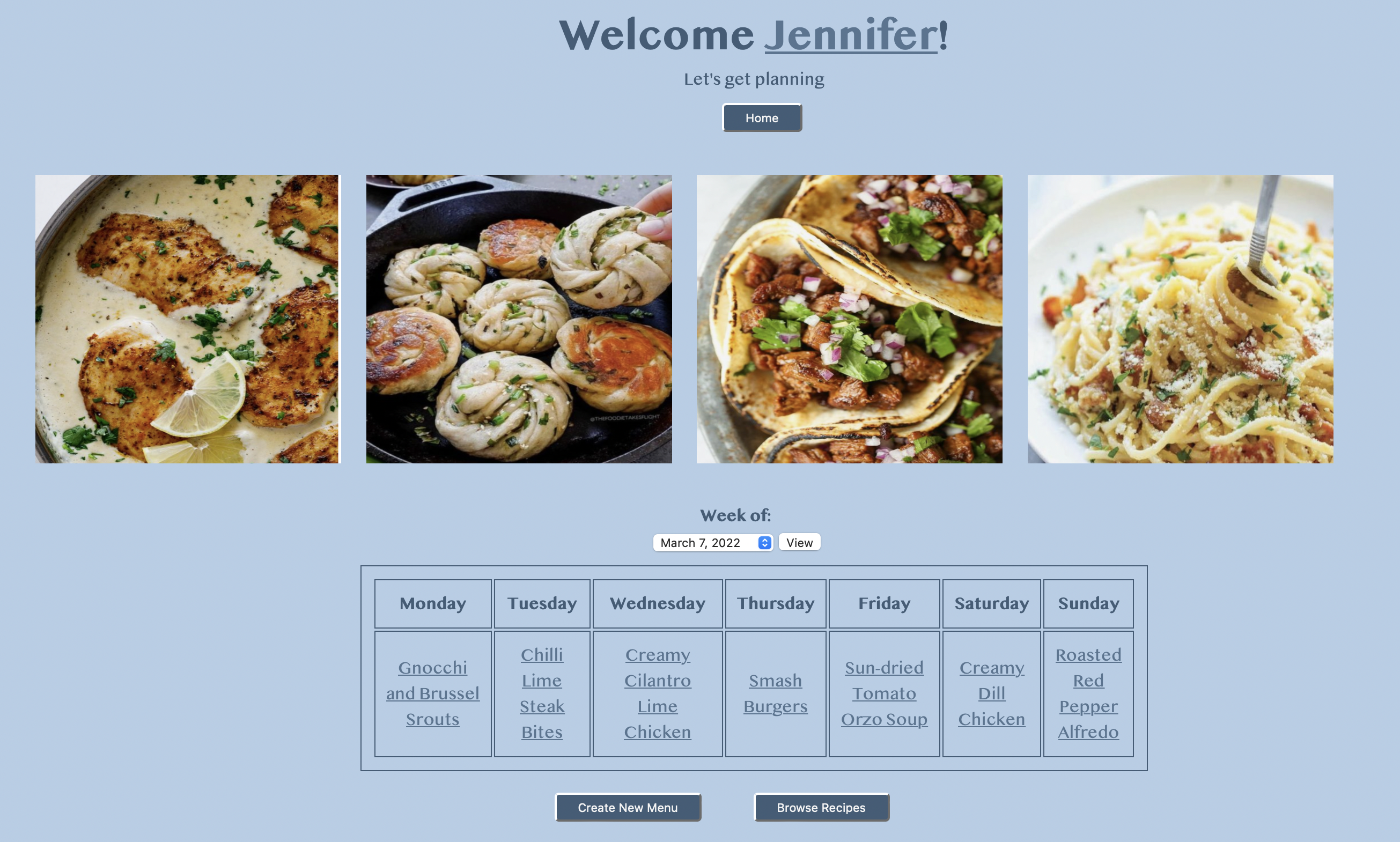 GitHub - JenniferFulton/menu_maker: Full stack application for recipe ...