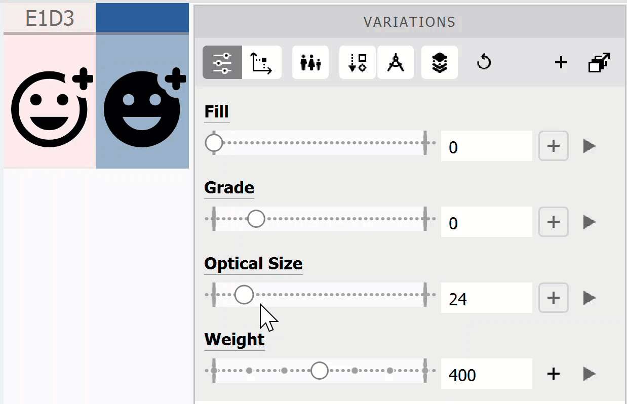 Material Symbols Rounded Interpolation Issue add_reaction · Issue