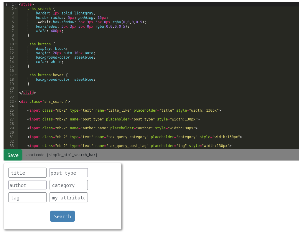 GitHub - fabiopallini/simple-html-search: WordPress plugin to create a ...