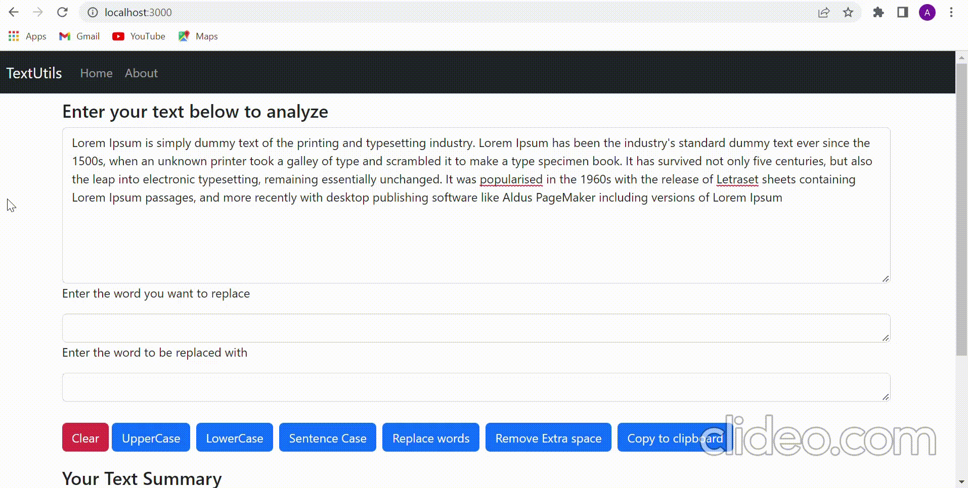 GitHub - danurag1906/textutils: It is a react app which perform various ...