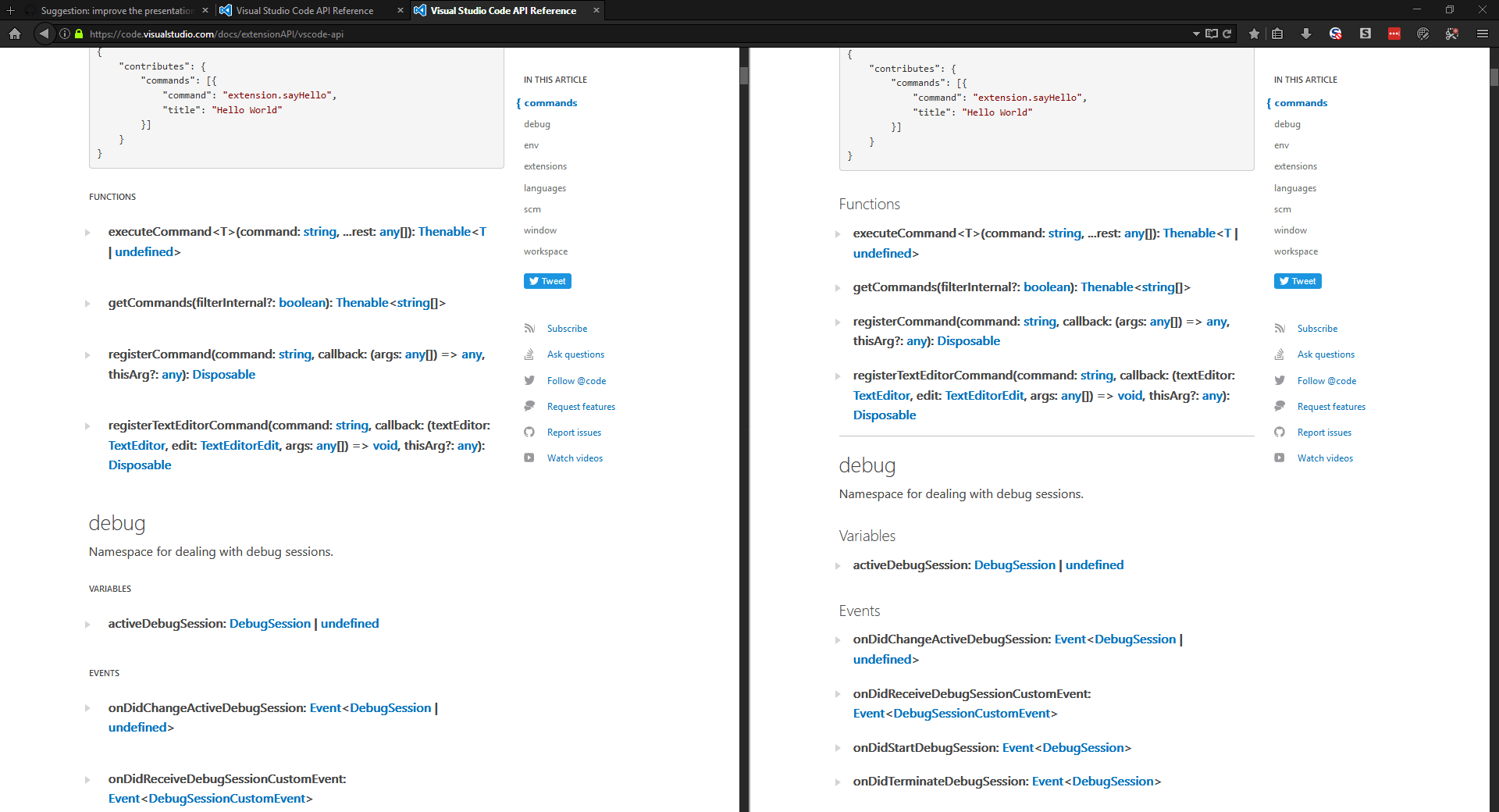 Suggestion: improve the presentation of the API documentation · Issue ...