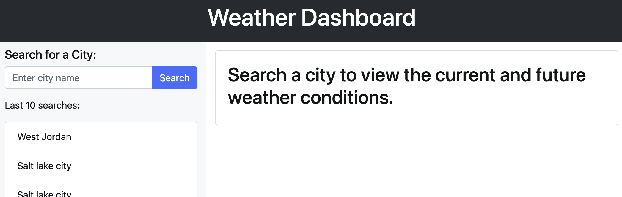 GitHub - Johnsonha801/Weather-Dashboard