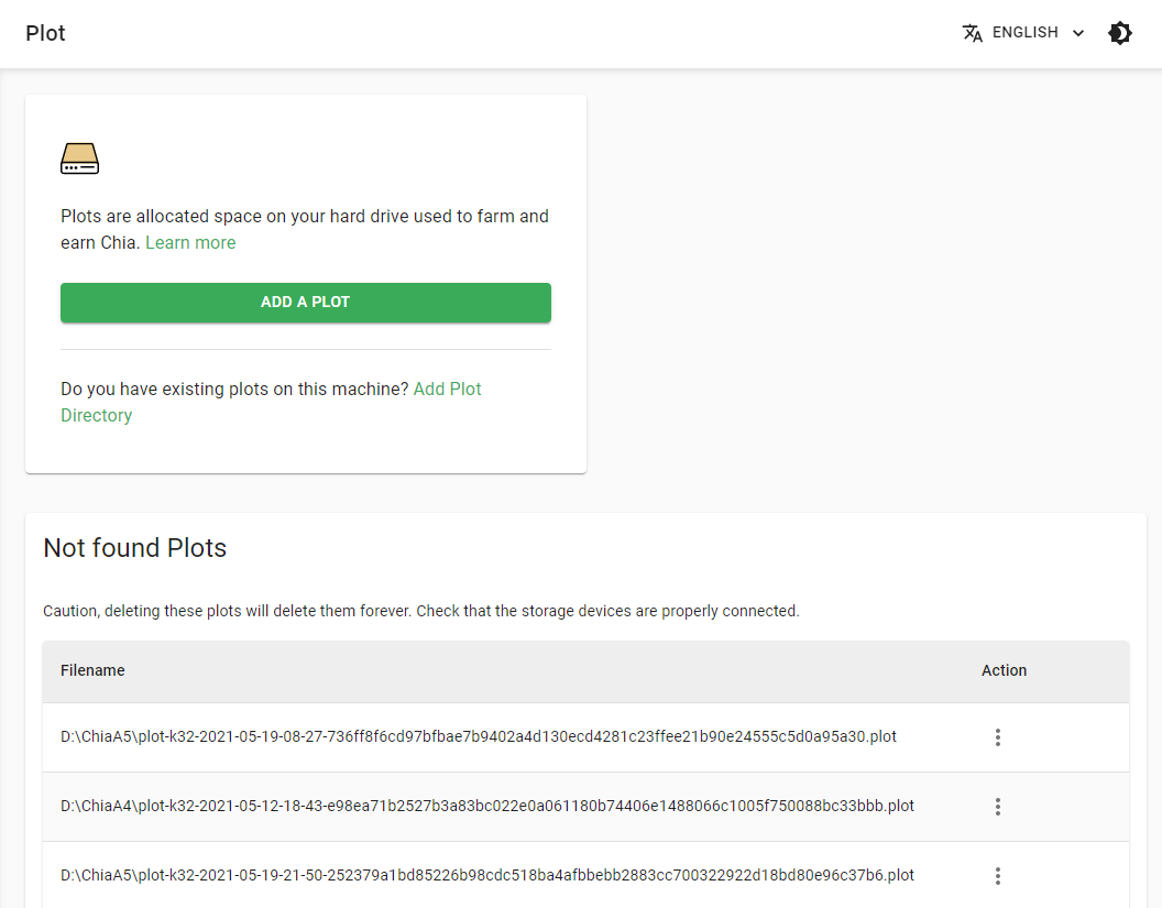 [BUG] Plot not found · Issue #5668 · Chia-Network/chia-blockchain · GitHub