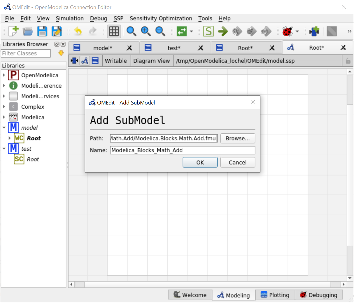 Adding sub-models · Issue #7150 · OpenModelica/OpenModelica · GitHub