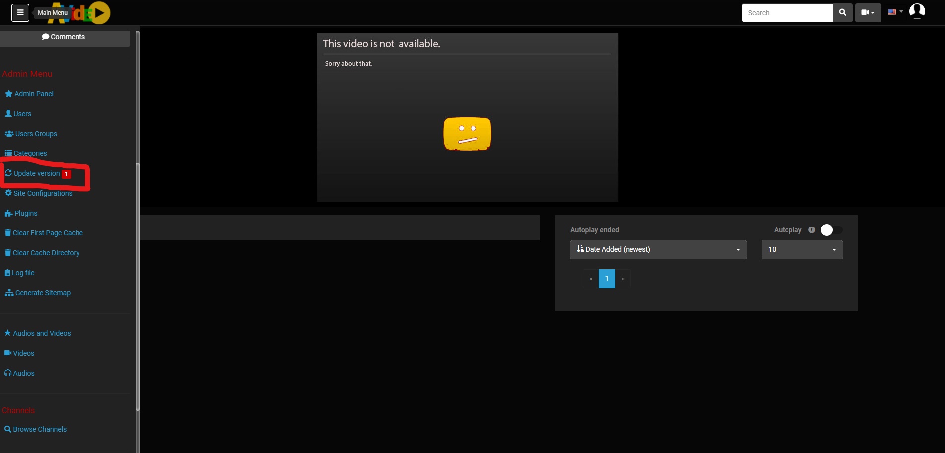 I Can not update version · Issue #5206 · WWBN/AVideo · GitHub