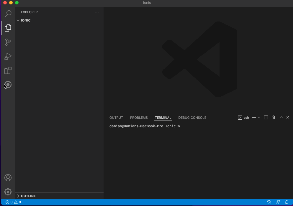 Using the Ionic Visual Studio Code Extension