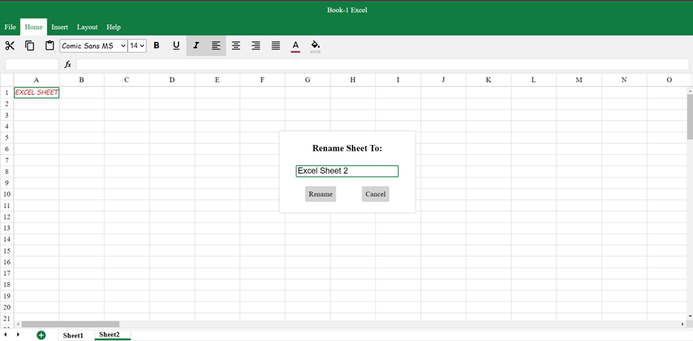 GitHub - TechGeek3/Excel-Clone