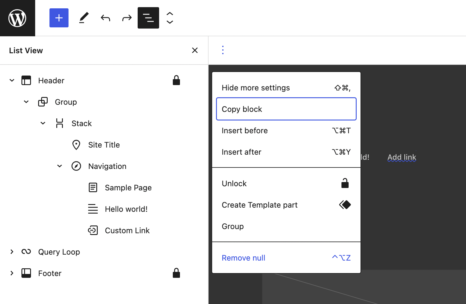 Top Toolbar + Navigation + Undo = Ghost block · Issue #40346 ...