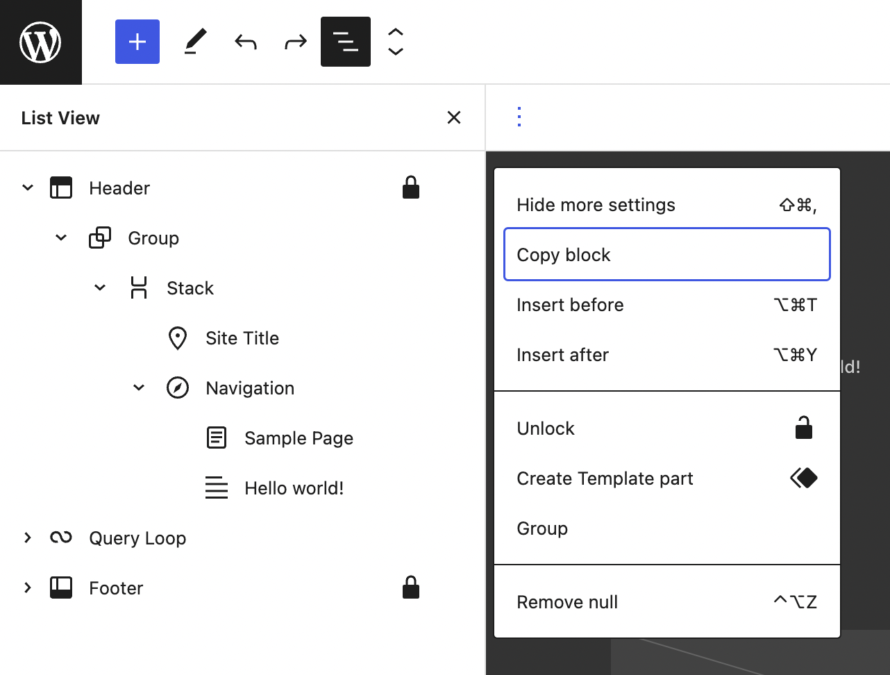 Top Toolbar + Navigation + Undo = Ghost block · Issue #40346 ...
