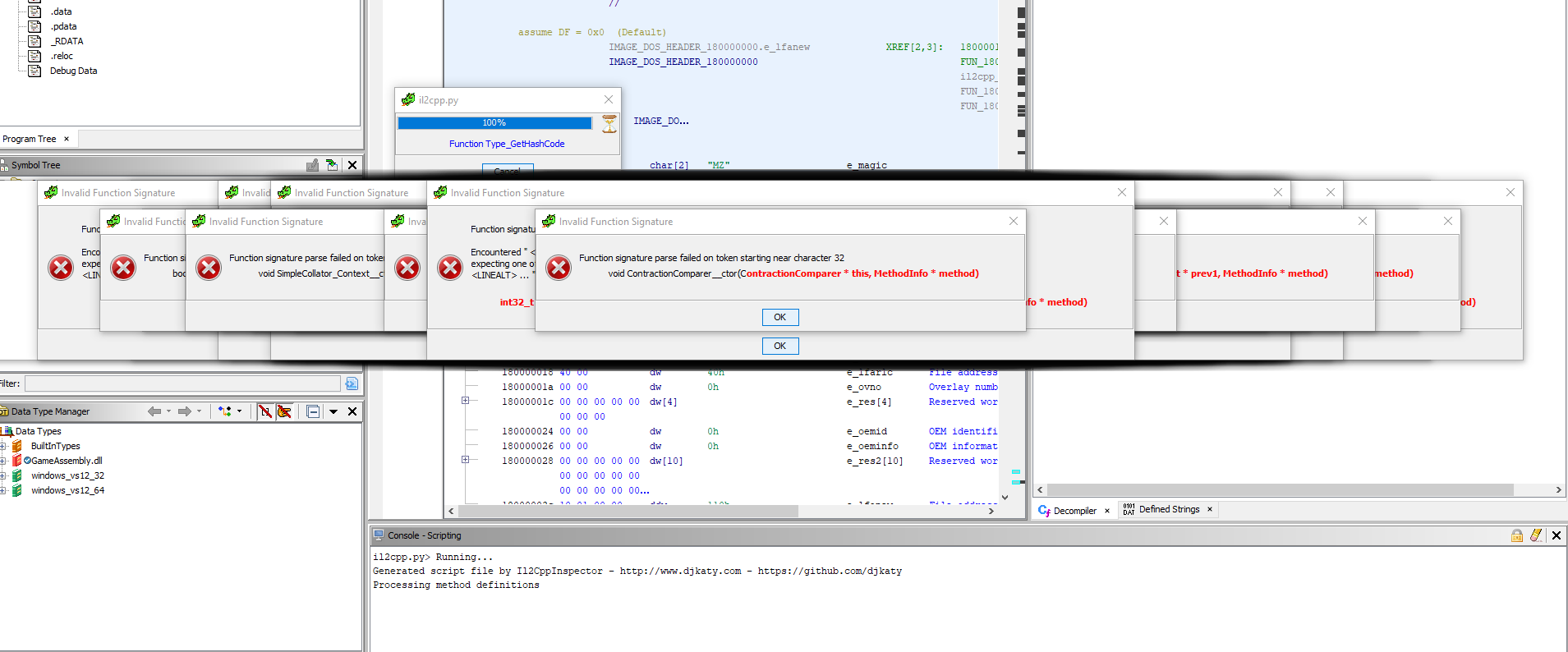Ghidra Script Broken · Issue #83 · djkaty/Il2CppInspector · GitHub