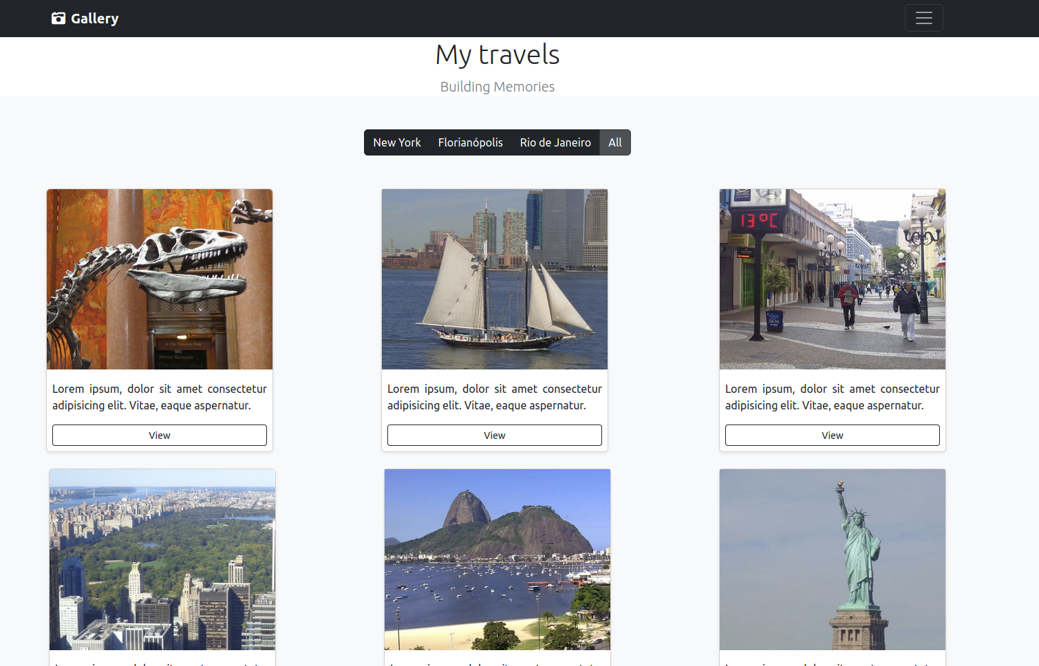 GitHub - oJordany/gallery: Photo gallery design using Bootstrap and JQuery