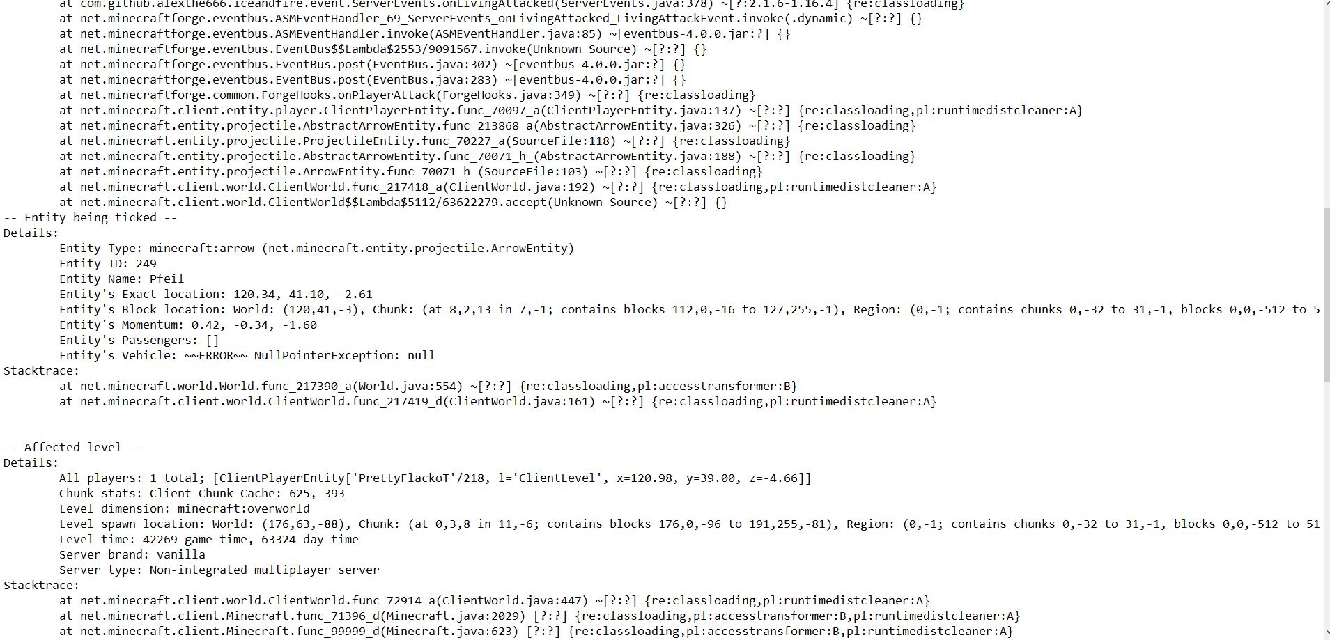 Realm bug when i hit enemys the game crash · Issue #3900 · AlexModGuy ...