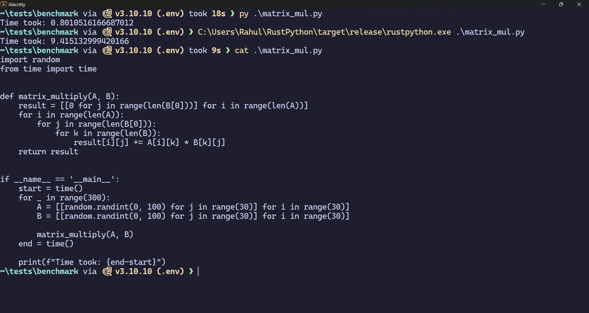 Performance significantly slower than CPython on basic benchmarks ...