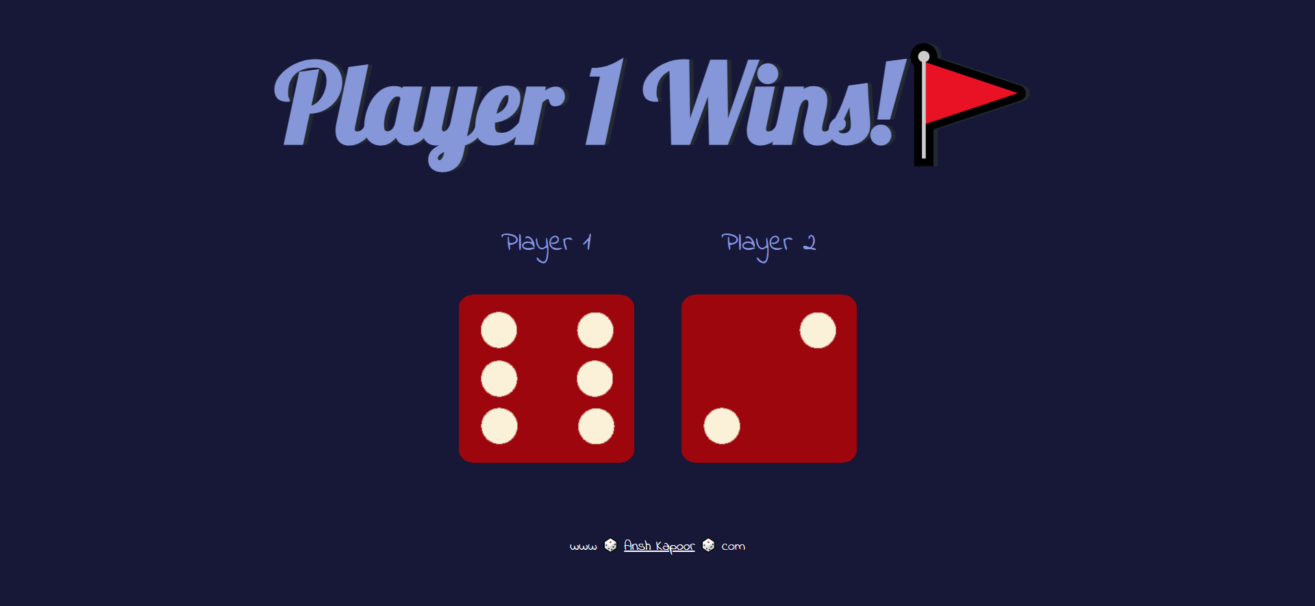 GitHub AnshKapoor16/DiceGame A Dice Game to play between two players.