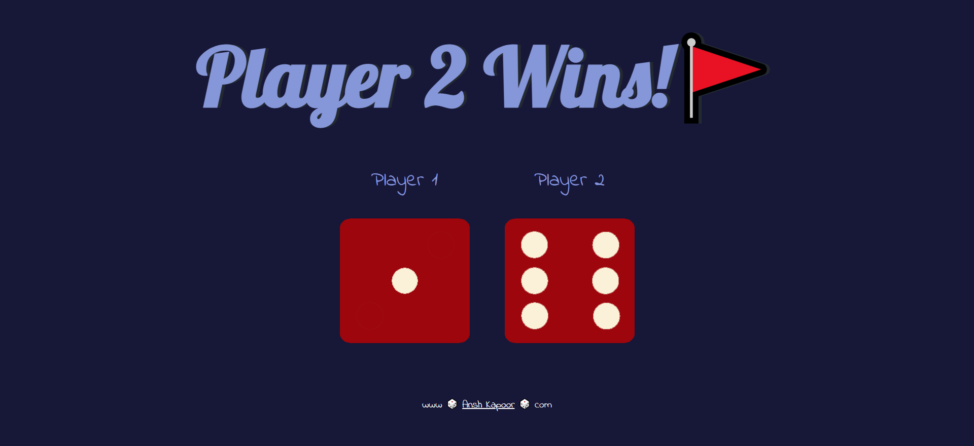 GitHub AnshKapoor16/DiceGame A Dice Game to play between two players.