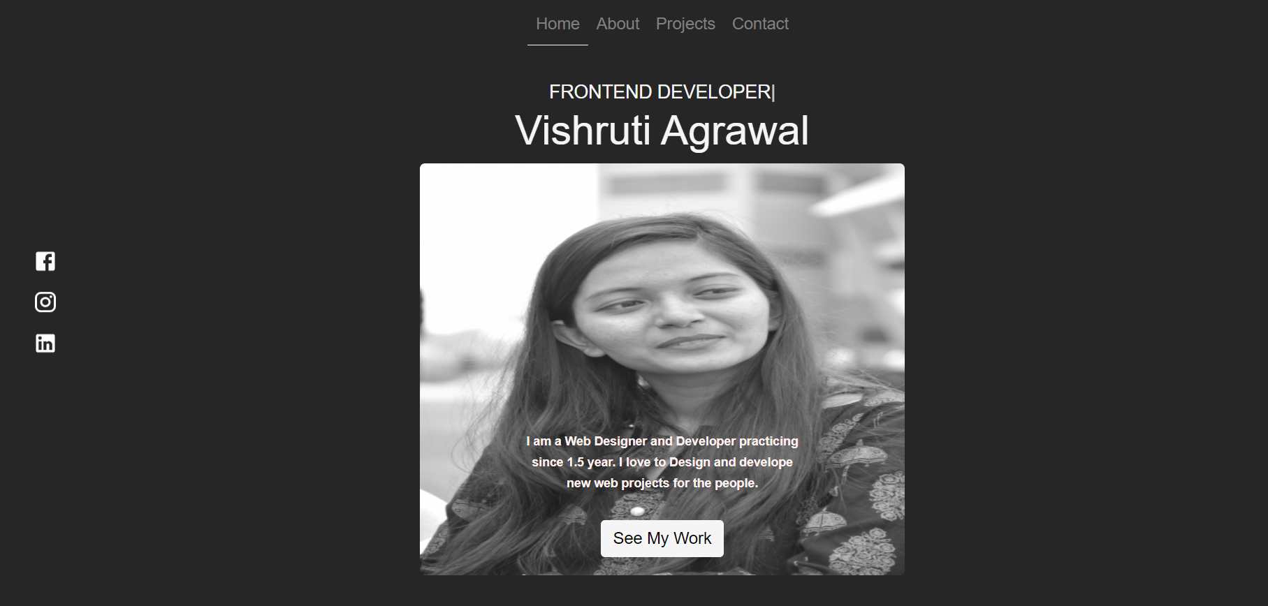 GitHub - Vishruti84/react-portfolio: Portfolio created using react