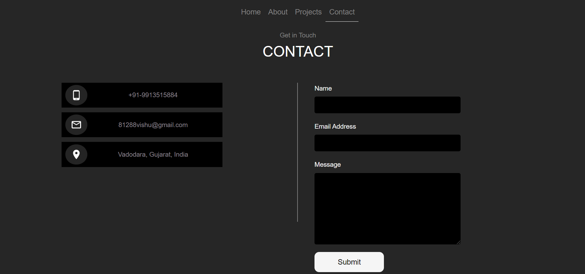 GitHub - Vishruti84/react-portfolio: Portfolio created using react