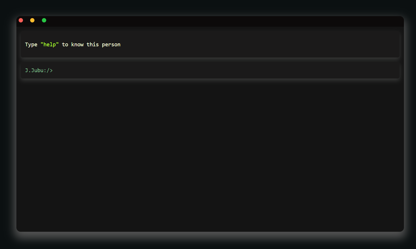 GitHub JubairRahman/TerminalPortfolio