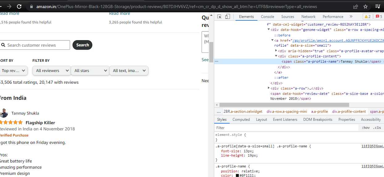 GitHub - Nagendra532/WebScraping: Here, I have Extracted the customer ...