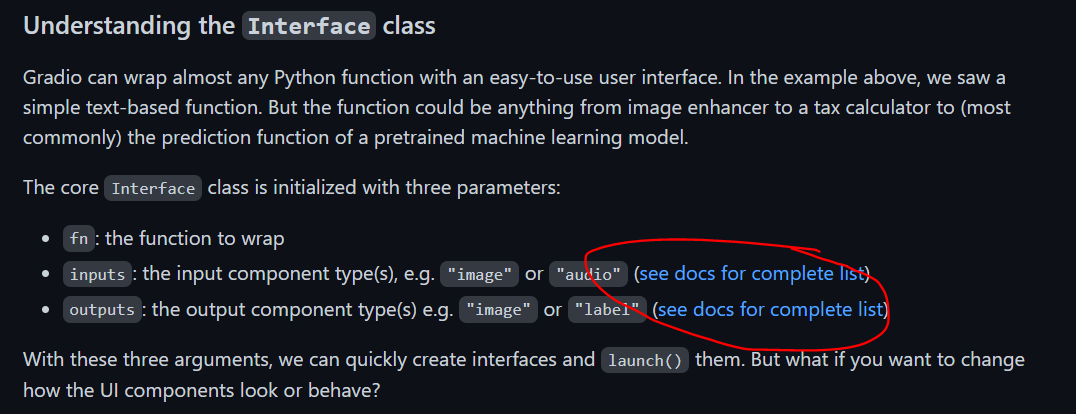 Docs link does not work! · Issue #1061 · gradio-app/gradio · GitHub