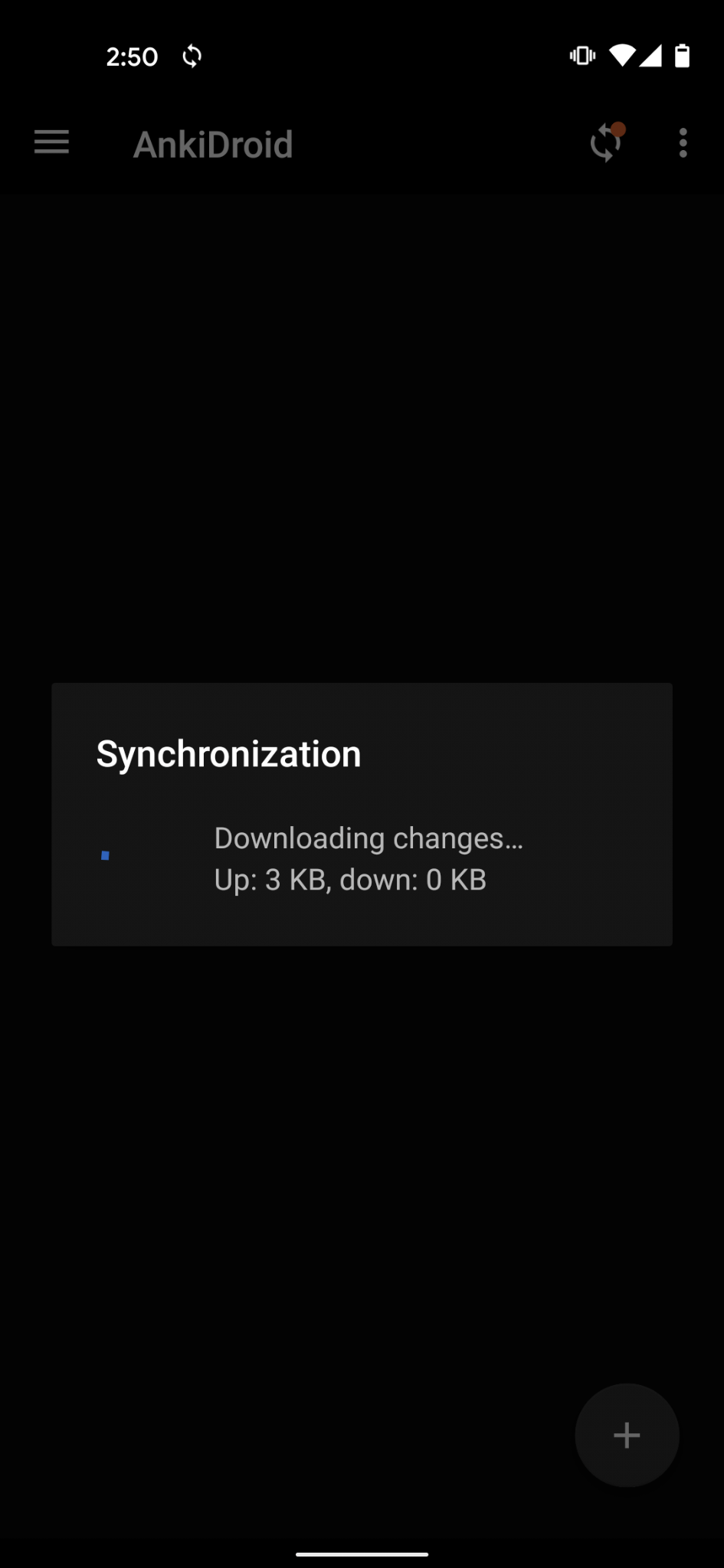 Sync dialog always displays 0 bytes downloaded · Issue #7465 ...