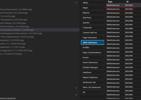 "Object definition is not available" on extension objet for our own app ...