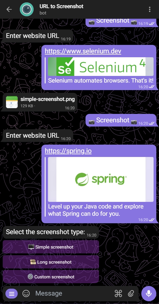 Bot Check Screen Shot GitHub - dlmooon/url-to-screenshot-bot: Telegram bot for taking screenshots