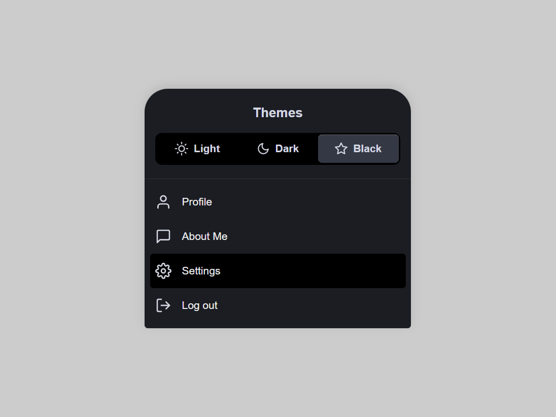 GitHub - eneesakan/light-dark-black-themes: Light, dark and balck theme ...