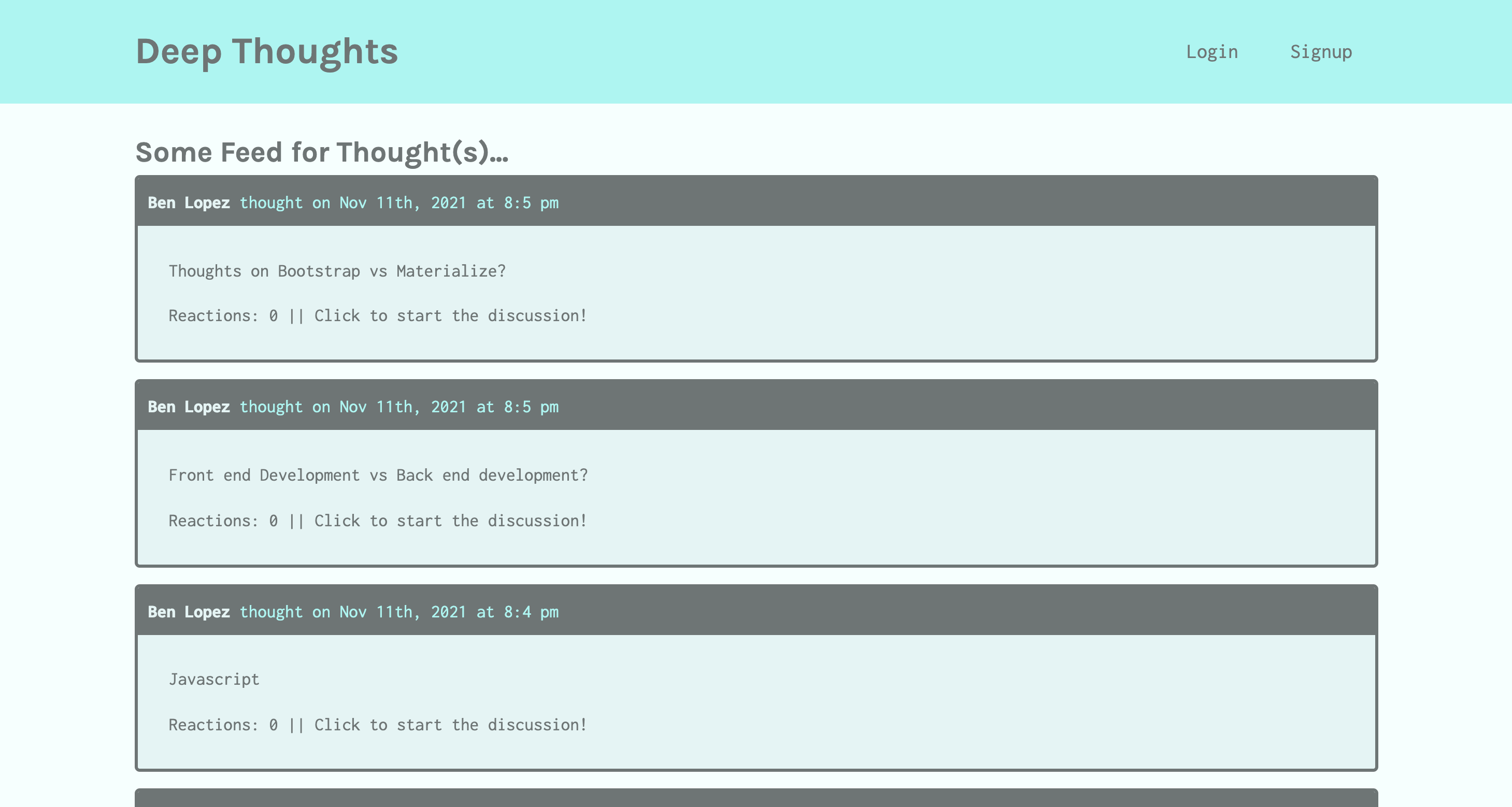 GitHub - Blopez811/deep-thoughts: This is a full MERN stack blogging ...