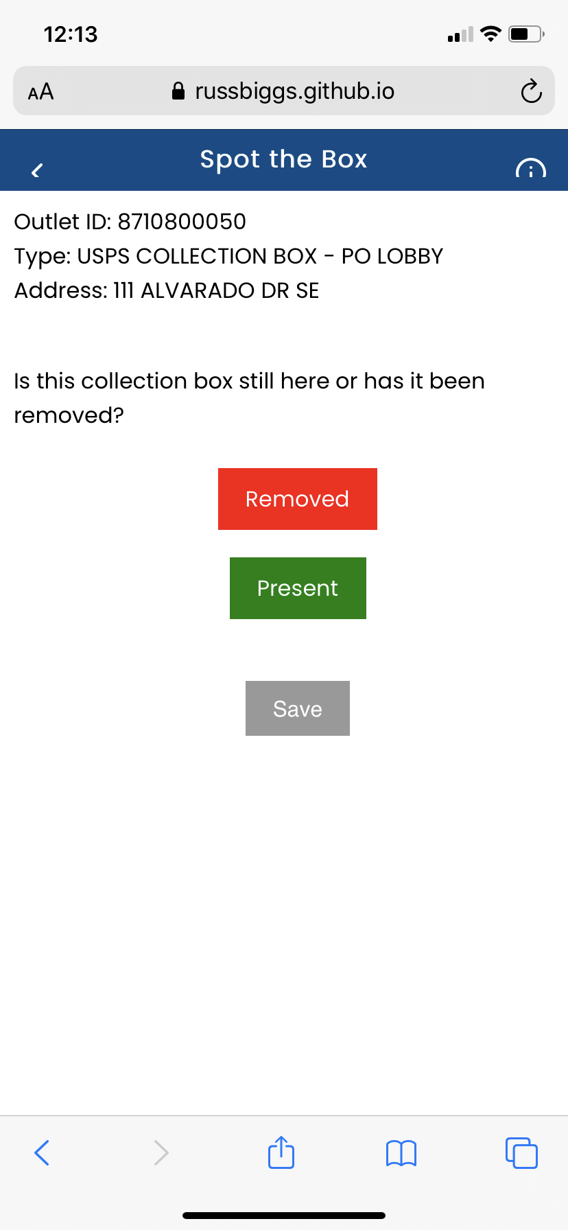 Layout bug mobile Safari · Issue #13 · russbiggs/spot-the-box · GitHub