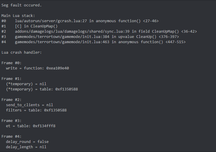 Terrortown (TTT) Crash on CleanUpMap() · Issue #4959 · Facepunch ...