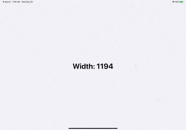 Dimensions does not update on initial Split View
