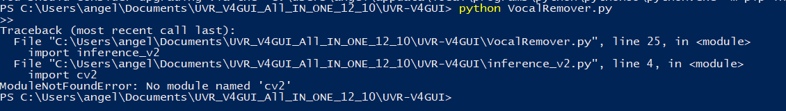UVR does not open after reinstalling Python 3.9.5 · Issue #75 · Anjok07 ...
